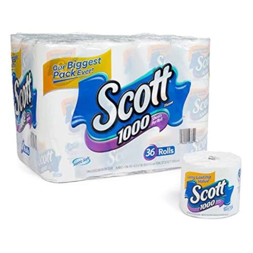 Scott 1000 Sheets Per Roll Toilet Paper 36 Rolls Bath Tissue