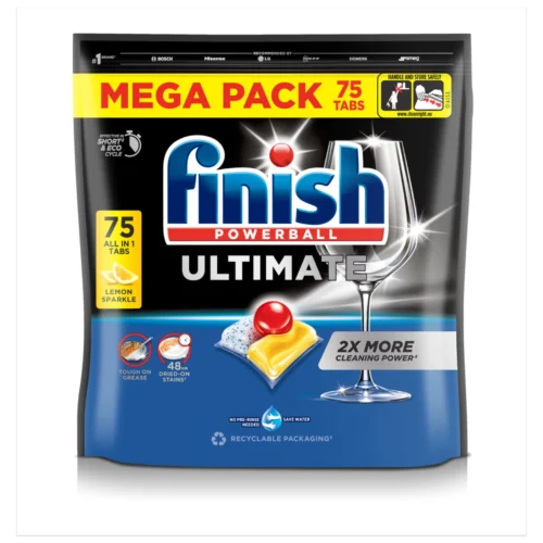 FINISH Ultimate All In One Dishwasher Tablets Lemon 75 Tabs
