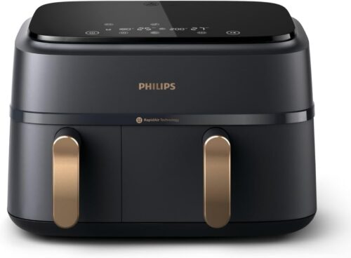 Philips Airfryer 9 L Dual Basket, RapidAir, Digital, black (NA352/00)