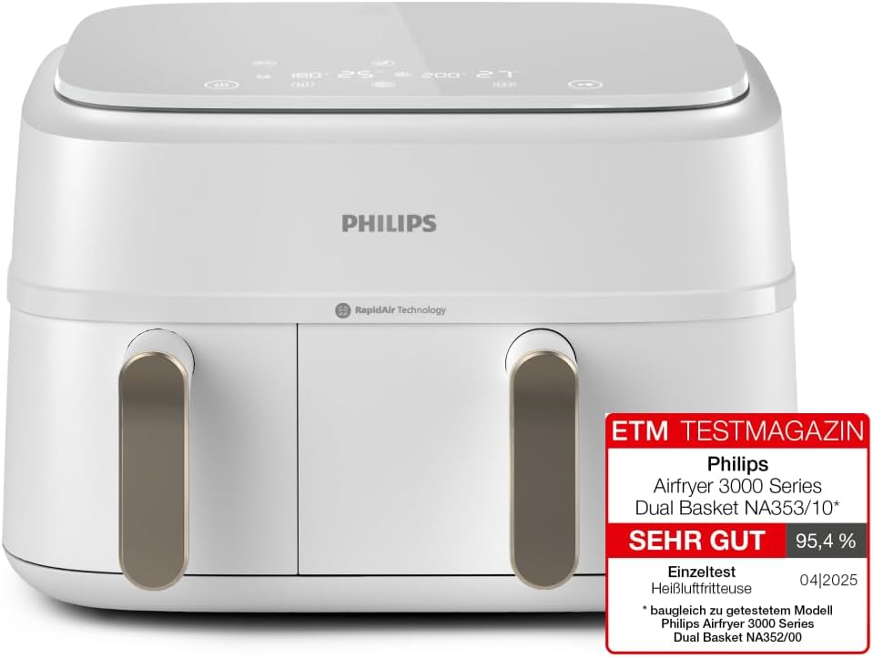 Philips Airfryer Series 3000 with two baskets (NA353/10)