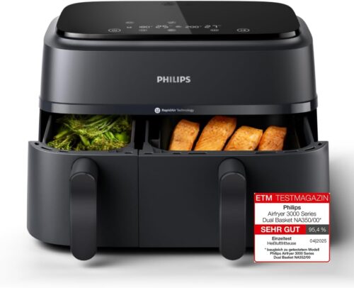Philips 3000 Series NA350/00 Airfryer with two baskets