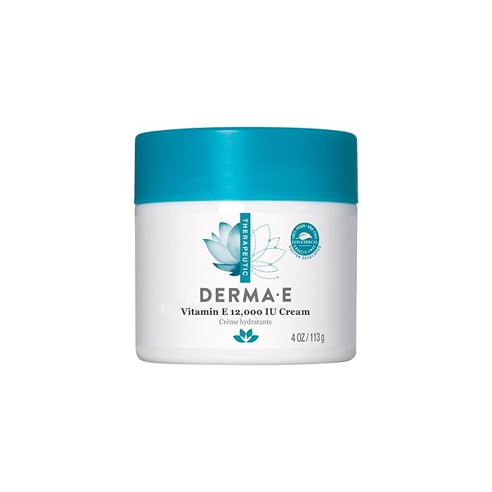 Derma E Vitamin E 12,000 IU Cream Moisturizer For Face And Body Multi-purpose Face Cream 4 Oz