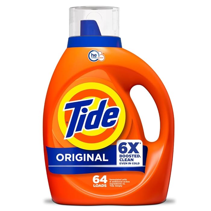 Tide Laundry Detergent Liquid, Original Scent, 64 Loads, 80 FL OZ