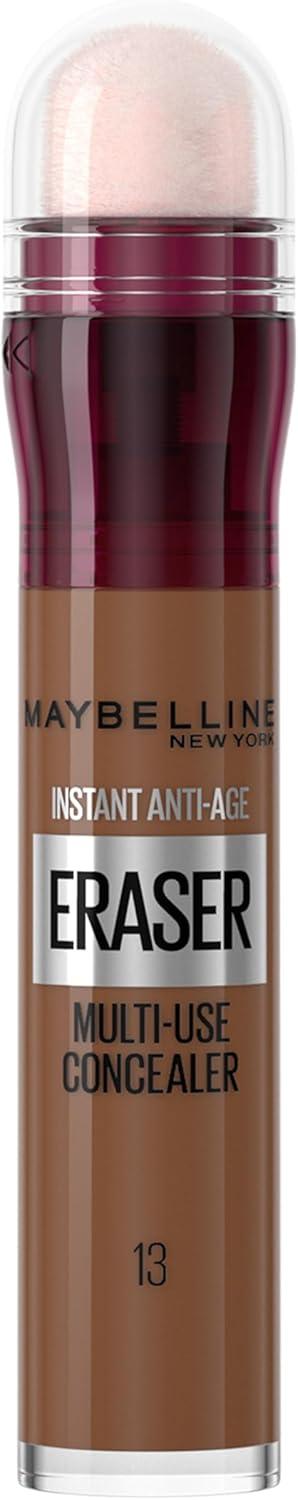 Maybelline Instant Anti-Age Eraser Eye Concealer for Face Suitable for Sensitive Skin, Shade: 13 Cocoa