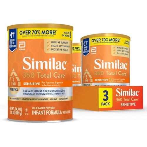 Similac 360 Total Care Sensitive Infant Formula 34.9-oz Value Can, Pack Of 3