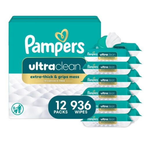 Pampers Ultra Clean Baby Wipes 936 Baby Wipes Total (12X Flip-Top Packs)