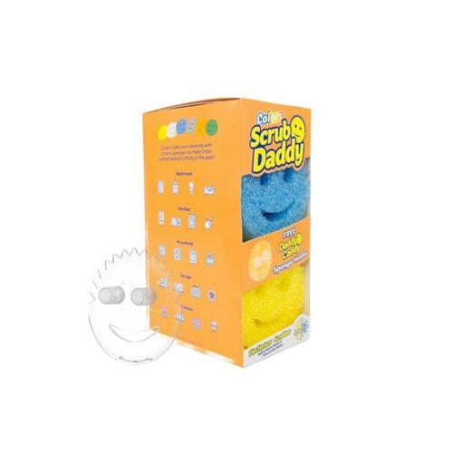 Scrub Daddy 6 Kitchen Sponges & 1 Daddy Caddy Dish Sponge Holder