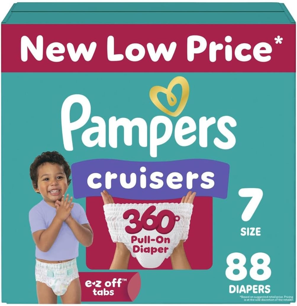 Pampers Diapers - Cruisers 360 - Size 7, 88 Count