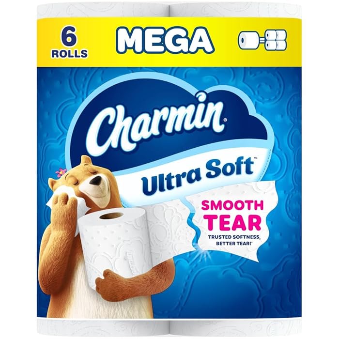 Charmin Ultra Soft Toilet Paper 6 Mega Rolls 24 Regular Rolls
