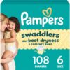 Pampers Swaddlers Diapers, Size 6 (23-44 lbs), 108 Count