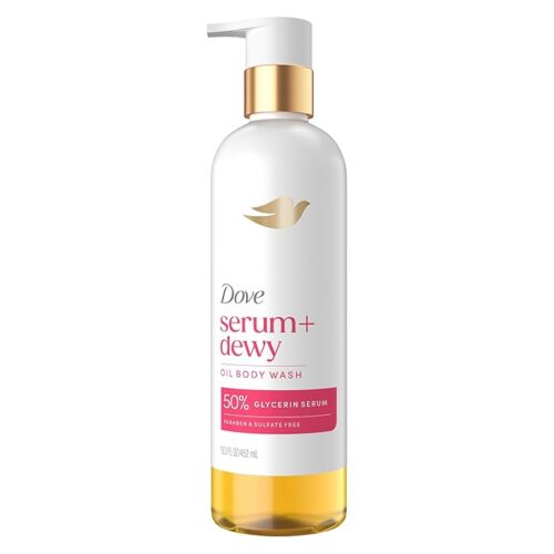 Dove Coconut & Geranium Oil Body Wash Serum + Dewy  15.3 Fl Oz
