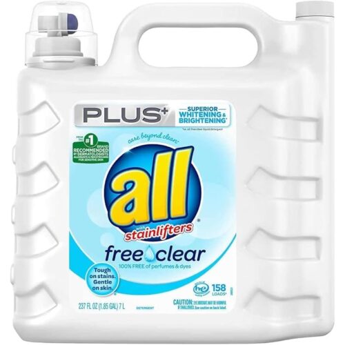 all Liquid Laundry Detergent, Free Clear for Sensitive Skin 237 Fluid Ounces