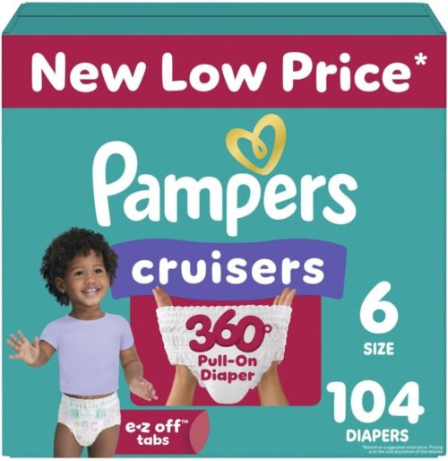Pampers Diapers - Cruisers 360 - Size 6, 104 Count