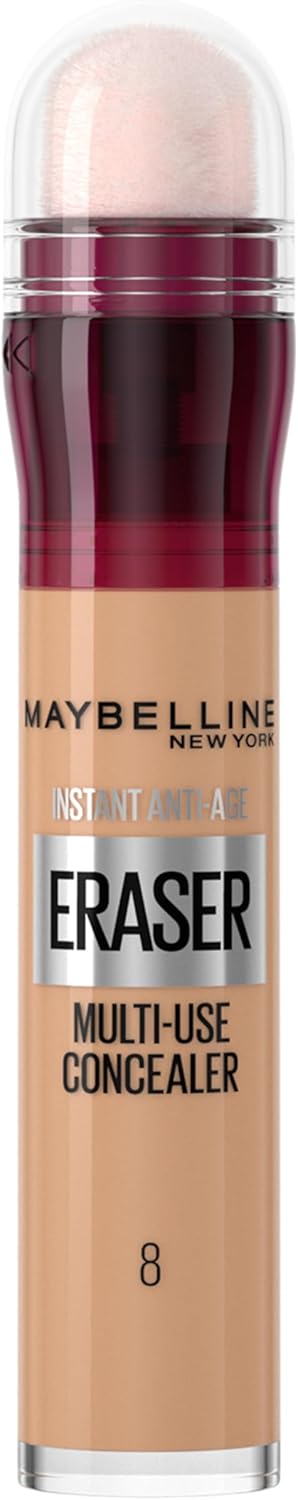 Maybelline Instant Anti-Age Eraser Eye Concealer for Face Suitable for Sensitive Skin, Shade: 08 Buff