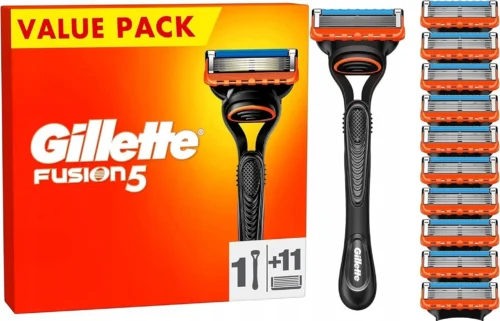 Gillette Fusion5 razor blade handle + 11x original replacement blades