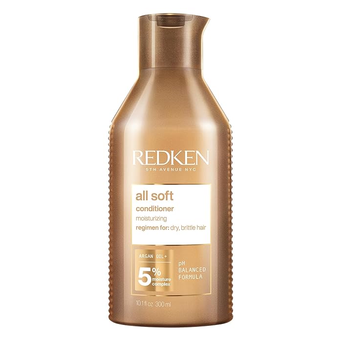 Redken All Soft Conditioner For Dry, Brittle Hair Moisturizes & Provides Intense Softness 10.1 Fl Oz