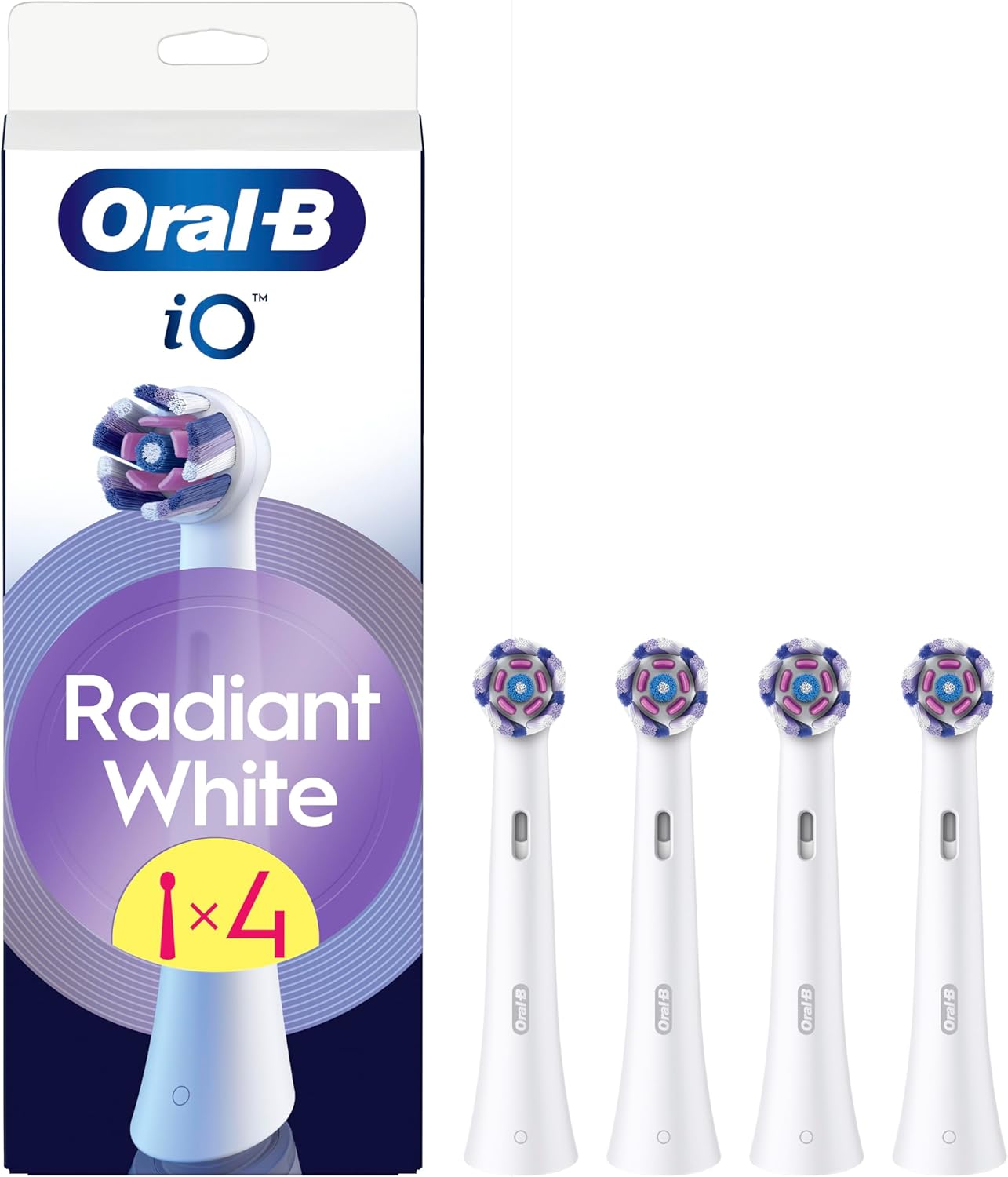Oral-B iO Radiant White Electric Toothbrush Heads Pack of 4
