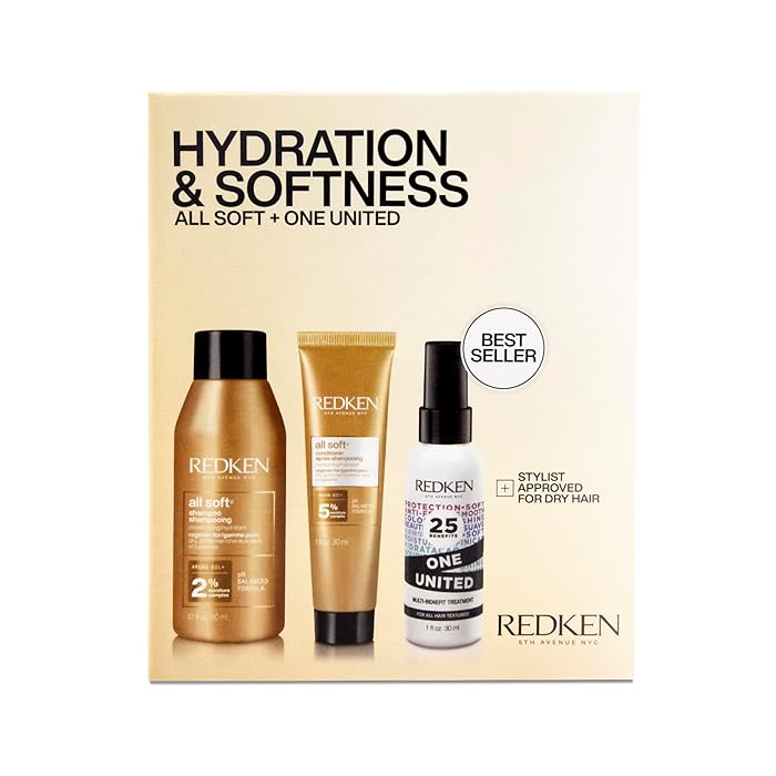 Redken All Soft Mini Kit Moisturizing Shampoo, Conditioner & Leave In Treatment
