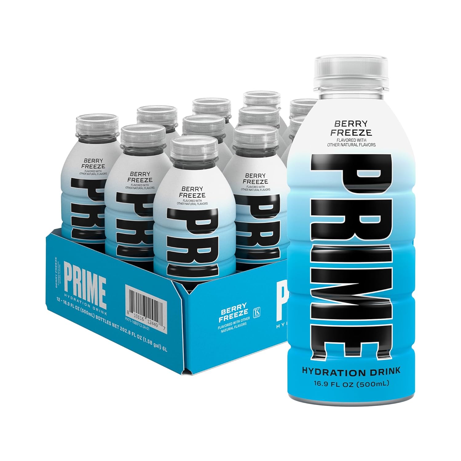 PRIME Hydration BERRY FREEZE, Sports Drinks 16.9 Fl Oz, 12 Pack