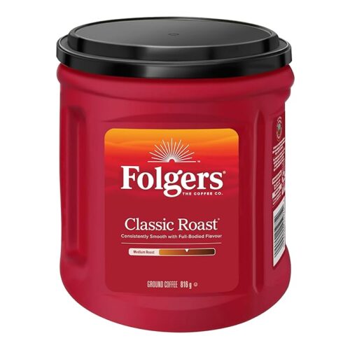 Folgers Classic Roast Medium Dark Roast Ground Coffee, 816g Canister