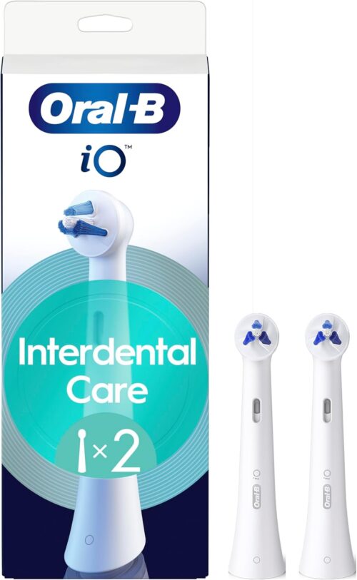 Oral-B iO Interdental Clean, Genuine Round Brushes Pack of 2 White