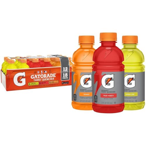 Gatorade Thirst Quencher Sports Drink, Variety Pack, 12 Fl Oz (Pack Of 18)