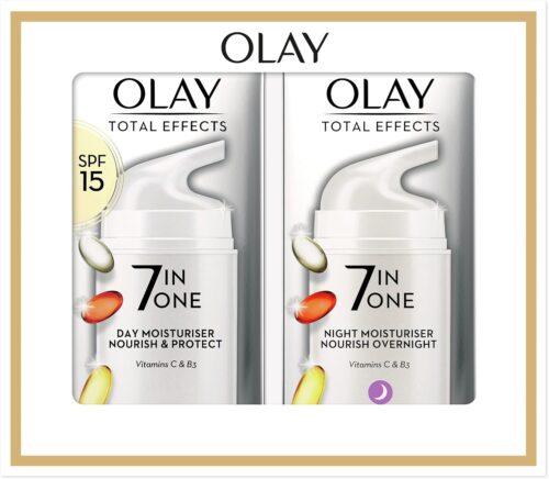 Olay Total Effects Anti-Ageing 7in1 Gift Set: Day Cream Moisturiser 37ml, Night Cream Firming Moisturiser 37ml
