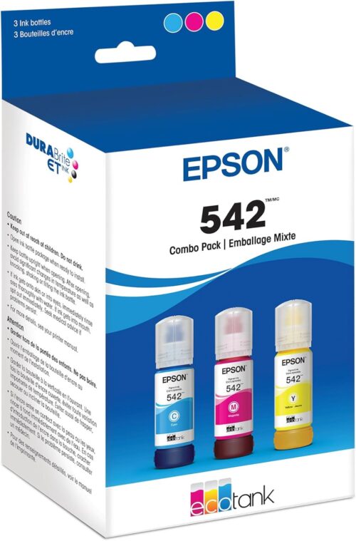 EPSON 542 EcoTank Pro Ink Ultra-high Capacity Bottle Color Combo Pack (T542520-S)