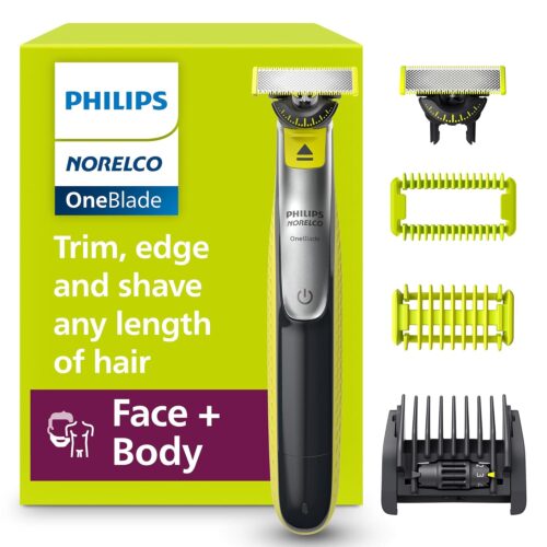 Philips Norelco for Face + Body, Electric Beard Trimmer, Shaver and Groomer QP2834/70