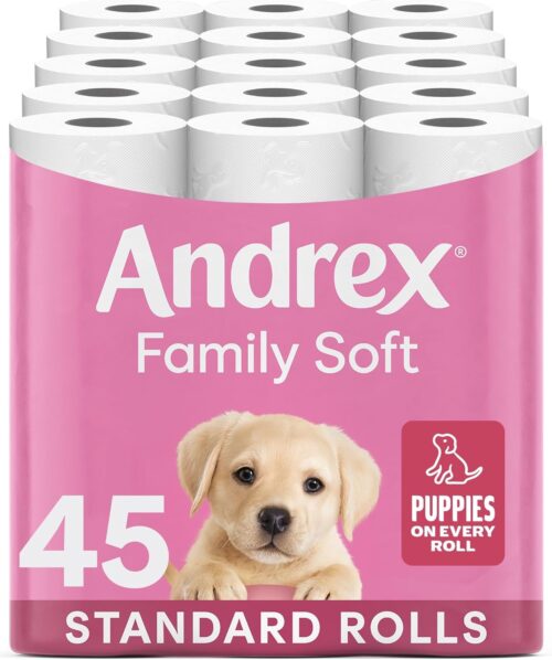 Andrex Family Soft Toilet Tissue 45 Rolls