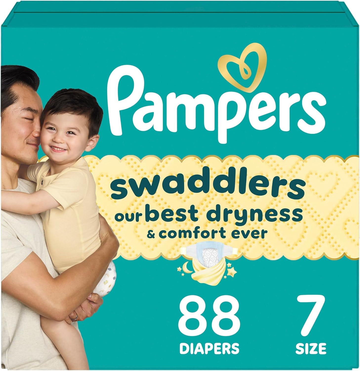 Pampers Swaddlers Diapers, Size 7 (26-50 lbs), 88 Count