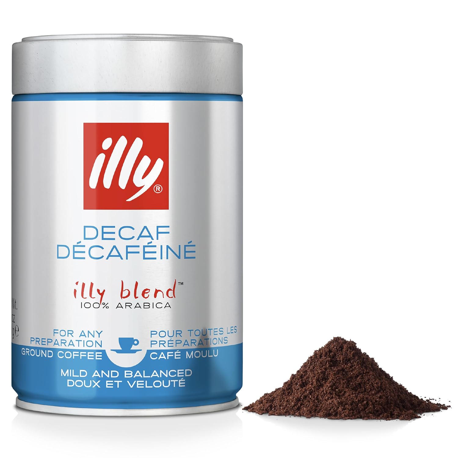 illy Coffee - Decaf Ground Coffee - Medium Roast 250g Tin