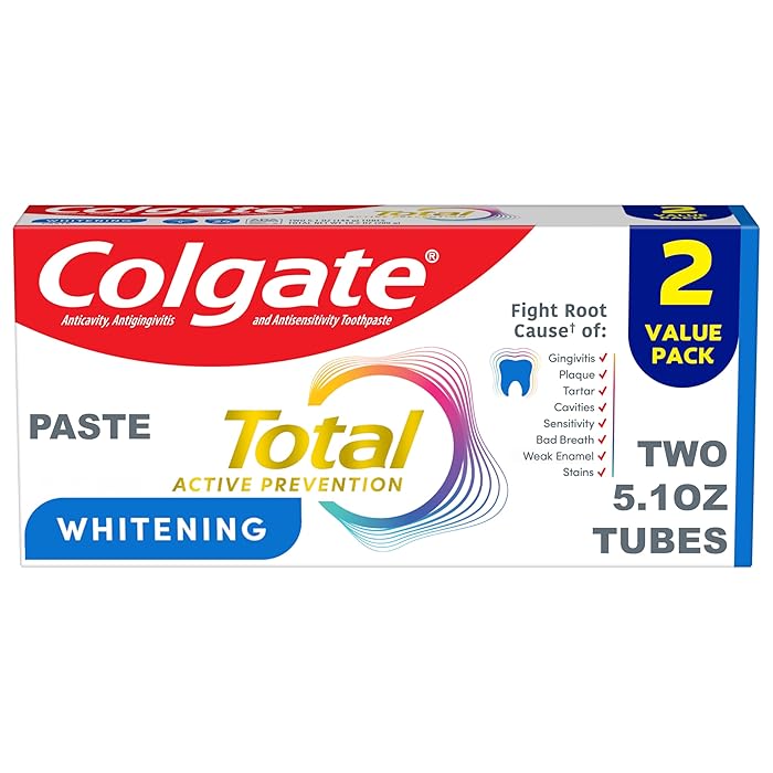 Colgate Total Whitening Toothpaste Paste, 5.1 Oz, 2 Pack