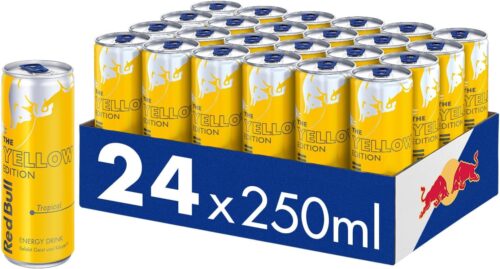 Red Bull Energy Drink Yellow Edition 24 x 250 ml Tropical Flavoured Drinks