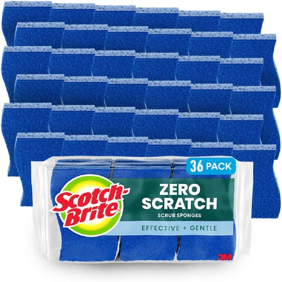 Scotch-Brite Zero Scratch Non-Scratch 36 Scrubbing Sponges