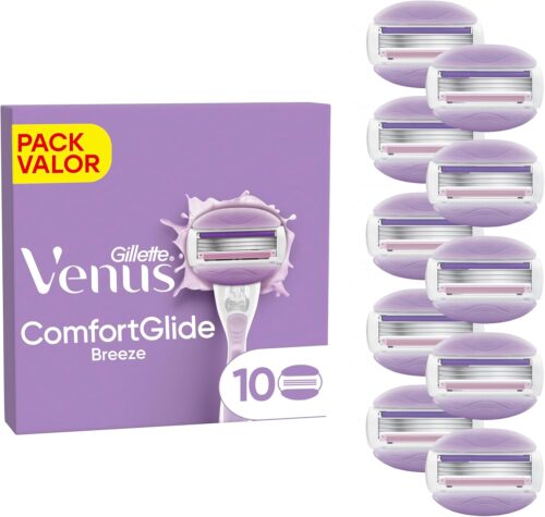 Gillette Venus Comfortglide Breeze Women's 3-Blade Refills pack of 10