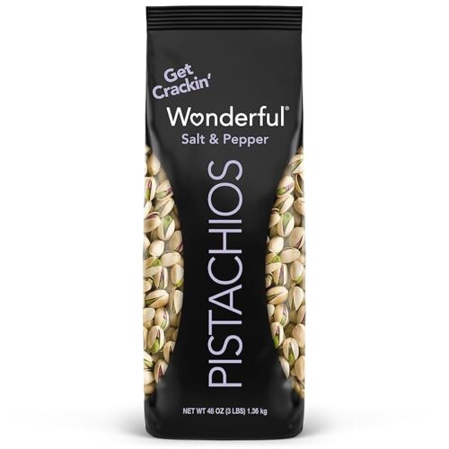 Wonderful Pistachios In Shell, Salt & Pepper Flavored Nuts, 48 Ounce Bag