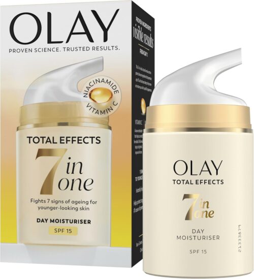 Olay Total Effects 7-In-1 Anti-Ageing Moisturiser With Spf15, Niacinamide, Vitamin C And E, 50 Ml