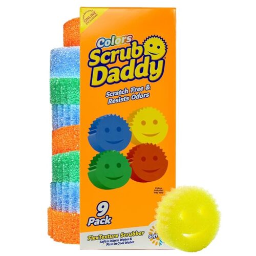 Scrub Daddy Scratch-Free Multipurpose Kitchen Sponges With BPA-Free Polymer Foam (9 Count)