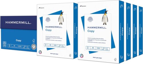 Hammermill Printer Paper, 20 Lb Copy Paper, 8.5 x 11 - 8 Ream (4,000 Sheets) - 92 Bright