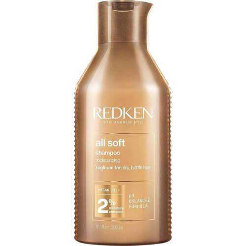 Redken All Soft Shampoo - Moisturizes & Hydrates Dry, Brittle Hair, Gently Cleanses And Softens 10.1 Fl Oz