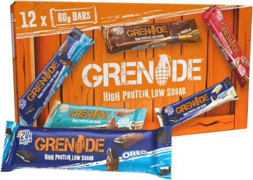Grenade Selection Box - High Protein, Low Sugar Bars, 12 x 60 g Variety Pack