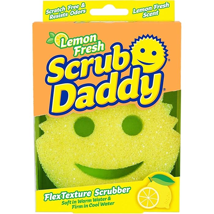 Scrub Daddy Sponge - Lemon Fresh Scent Stain & Odor Resistant Kitchen Sponge (1 Count)
