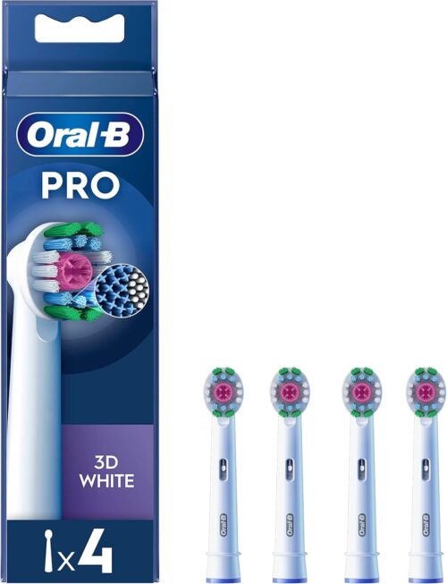 Oral-B Pro 3D White Electric Toothbrush Head Pack of 4