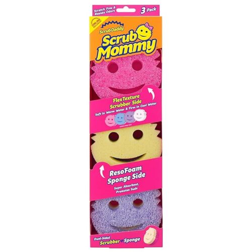 Scrub Daddy Scrub Mommy Sponges - Dish Scrubber + Non-Scratch (3 Count)