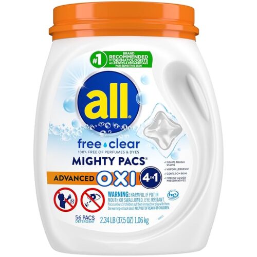 all Laundry Detergent Pacs, Mighty Pacs with OXI Stain Removers  56 Count
