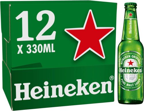 Heineken Beer Lager Glass Bottle 12 x 330 ml