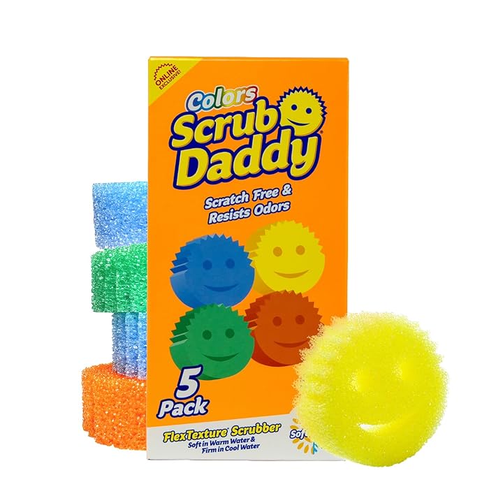 Scrub Daddy Scratch-Free Multipurpose Kitchen Sponges (5 Count)