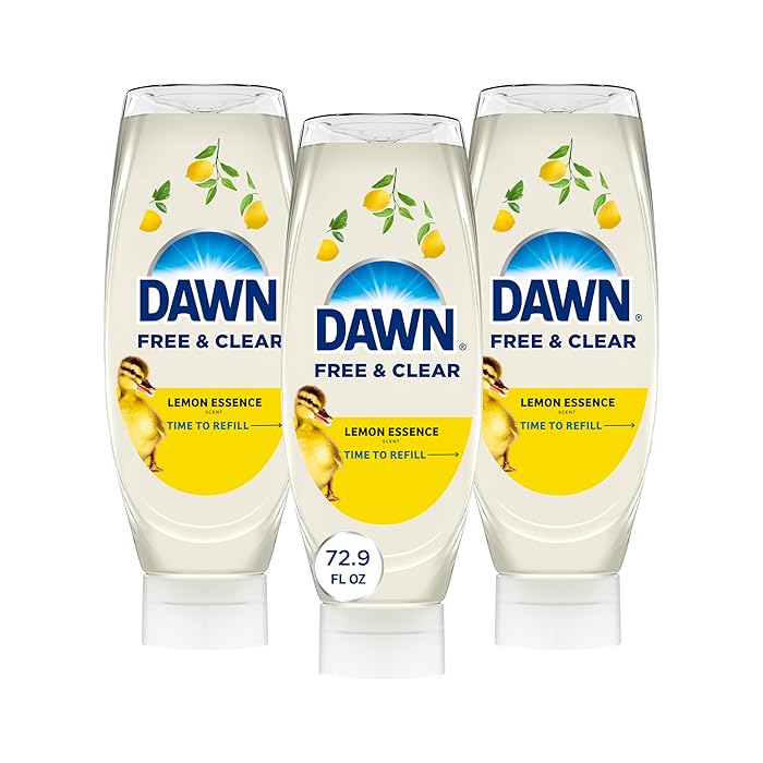 Dawn Free & Clear EZ-Squeeze Dish Soap Liquid, Lemon, 24.3 Fl Oz