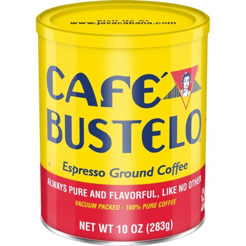 CAFÉ BUSTELO Espresso Dark Roast Ground Coffee, 10 Ounces, Brown